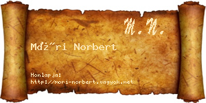 Móri Norbert névjegykártya