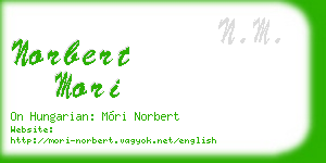 norbert mori business card