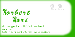 norbert mori business card